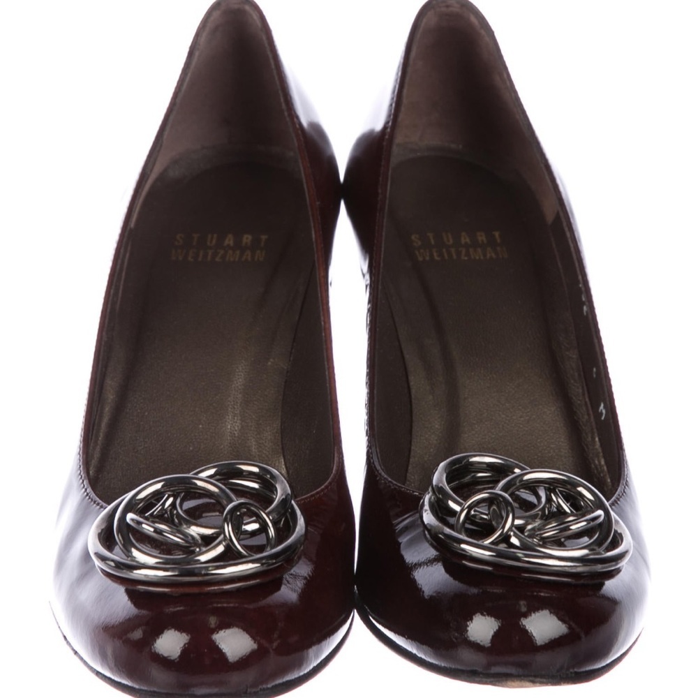 Stuart Weitzman patent leather round toe pumps size 6 - Picture 3 of 6